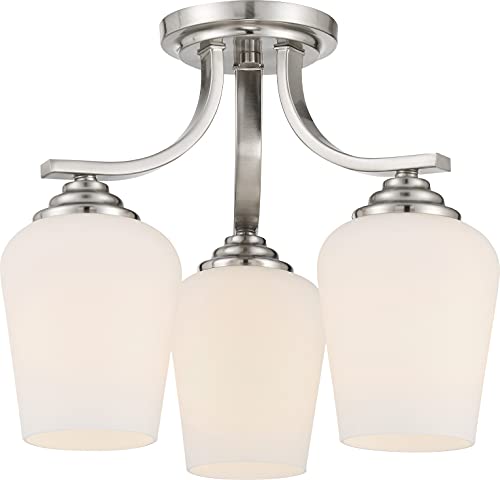 Minka-Lavery 4926-84 Shyloh Three Light Semi Flush / Chandelier, Brushed Nickel Alternate Image 2.jpg