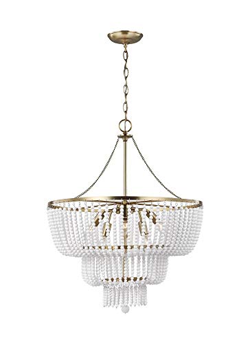 Visual Comfort Studio 3180706-848 Jackie Six Light Chandelier, Satin Brass Alternate Image.jpg