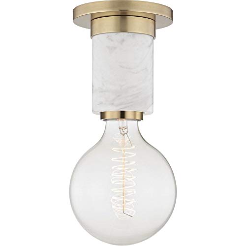 Mitzi H120601-AGB Asime One Light Flush Mount, Aged Brass Alternate Image.jpg