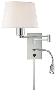 George Kovacs P478-077 George's Reading Room LED Swing Arm Wall Lamp, Chrome Alternate Image.jpg