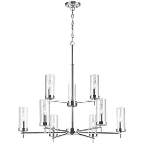 Visual Comfort Studio 3190309-05 Zire Nine Light Chandelier, Chrome Alternate Image.jpg