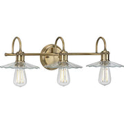 Progress P300288-163 Fayette Collection Three-Light Vintage Brass Clear Glass Farmhouse Bath Vanity Light Alternate Image.jpg