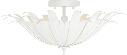 Capital Lighting 249531XW Eden Three Light Semi-Flush Mount, Textured White Alternate Image 3.jpg