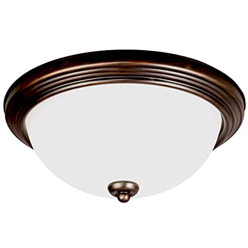 Generation Lighting 77265EN3-710 Geary Three Light Flush Mount, Bronze Alternate Image.jpg