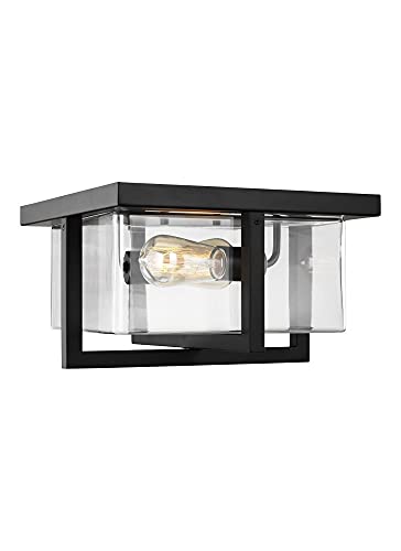 Generation Lighting 7541502-112 Mitte Two Light Flush Mount, Midnight Black Alternate Image.jpg
