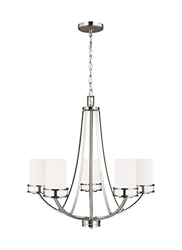 Generation Lighting 3121605EN3-962 Robie Five Light Chandelier, Brushed Nickel Alternate Image.jpg