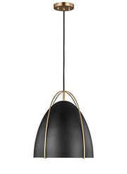 Visual Comfort Studio 6551701EN3-848 Norman One Light Pendant, Satin Brass Alternate Image.jpg