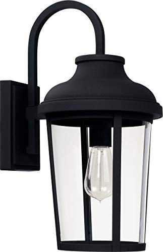 Capital Lighting 927011BK Dunbar One Light Outdoor Wall Lantern, Black Alternate Image.jpg