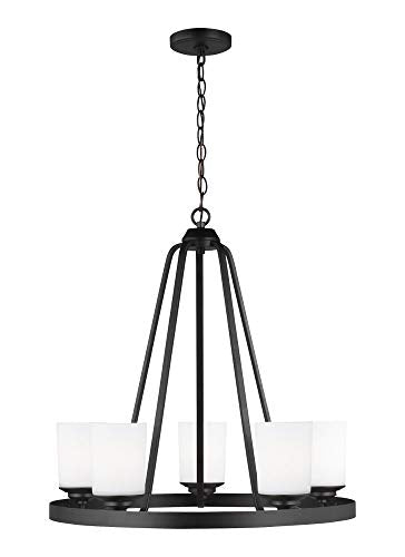 Generation Lighting 3130705-112 Kemal Five Light Chandelier, Midnight Black Alternate Image.jpg