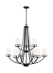 Generation Lighting 3121609EN3-112 Robie Nine Light Chandelier, Midnight Black Alternate Image.jpg