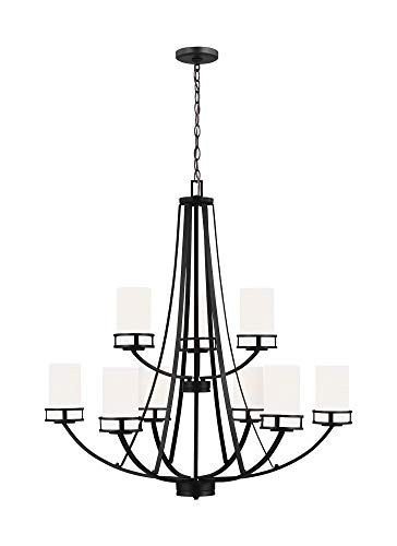 Generation Lighting 3121609EN3-112 Robie Nine Light Chandelier, Midnight Black Alternate Image.jpg