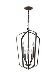 Generation Lighting 5134906-710 Romee Six Light Hall / Foyer Pendant, Bronze Alternate Image.jpg