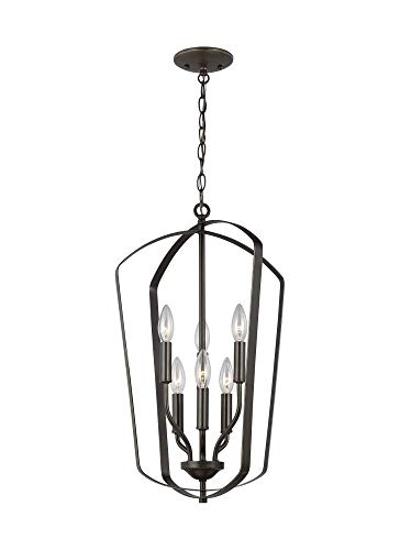 Generation Lighting 5134906-710 Romee Six Light Hall / Foyer Pendant, Bronze Alternate Image.jpg