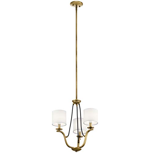 Kichler 43531NBR Thisbe Three Light Mini Chandelier, Natural Brass Alternate Image.jpg