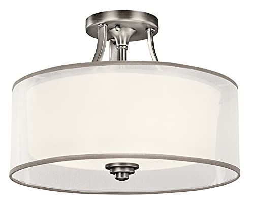 Kichler 42386AP Lacey Three Light Semi Flush Mount, Antique Pewter Alternate Image.jpg