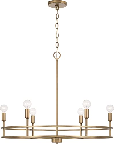 Capital Lighting 448761AD Fuller Six Light Chandelier, Aged Brass Alternate Image 4.jpg