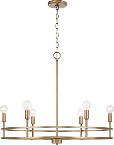 Capital Lighting 448761AD Fuller Six Light Chandelier, Aged Brass Alternate Image 4.jpg