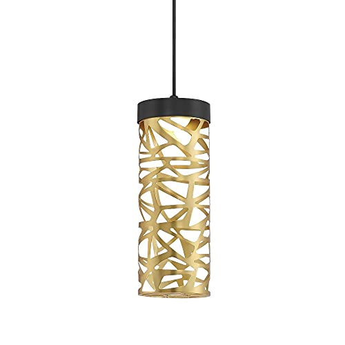 George Kovacs P935-688-L Golden Eclipse LED Mini Pendant, Coal And Honey Gold Alternate Image.jpg