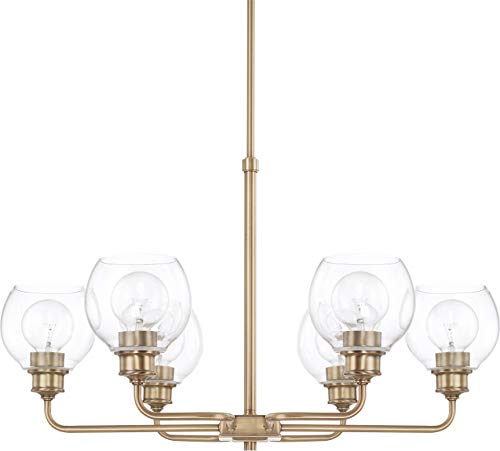 Capital Lighting 421161AD-426 Mid Century Six Light Chandelier, Aged Brass Alternate Image.jpg