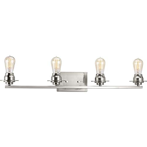 Progress P300011-009 Debut Collection Four-Light Brushed Nickel Farmhouse Bath Vanity Light Alternate Image.jpg