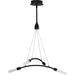 Progress P400262-031-30 Kylo LED Collection Four-Light Matte Black and Frosted Acrylic Modern Style Chandelier Light Alternate Image.jpg