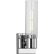 Progress P300299-015 Clarion Collection One-Light Polished Chrome and Clear Glass Modern Style Bath Vanity Wall Light Alternate Image.jpg