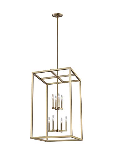 Generation Lighting 5134508-848 Moffet Street Eight Light Hall / Foyer Pendant, Satin Brass Alternate Image.jpg