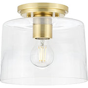 Progress P350213-012 Adley Collection  One-Light Satin Brass Clear Glass New Traditional Flush Mount Light Alternate Image.jpg
