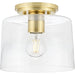 Progress P350213-012 Adley Collection  One-Light Satin Brass Clear Glass New Traditional Flush Mount Light Alternate Image.jpg