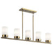 Kichler 52430BNB Ciona Five Light Linear Chandelier, Brushed Natural Brass Alternate Image 4.jpg