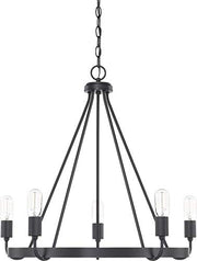 Capital Lighting 420061MB Tanner Five Light Chandelier, Matte Black Alternate Image.jpg