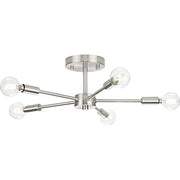 Progress P350219-009 Delayne Collection Five-Light Mid-Century Modern Brushed Nickel Semi-Flush Mount Light Alternate Image.jpg