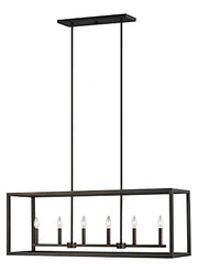 Generation Lighting 6634506EN-710 Moffet Street Six Light Island Pendant, Bronze Alternate Image.jpg