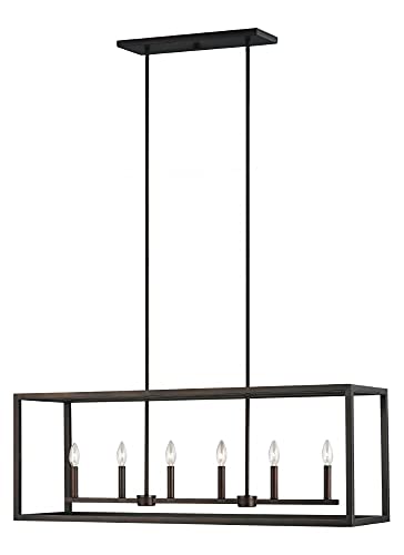 Generation Lighting 6634506EN-710 Moffet Street Six Light Island Pendant, Bronze Alternate Image.jpg