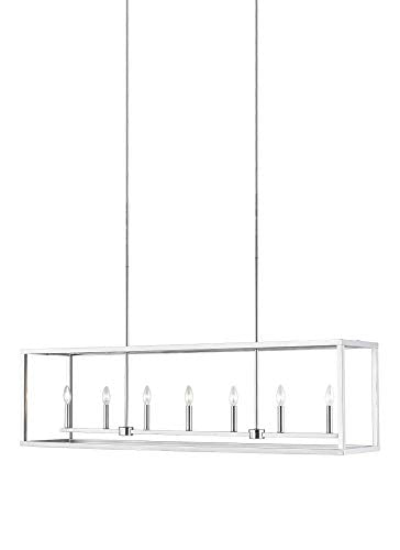 Generation Lighting 6634507-962 Moffet Street Seven Light Island Pendant, Brushed Nickel Alternate Image.jpg