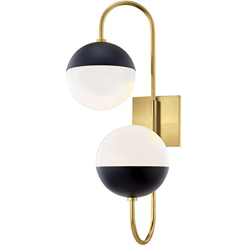 Mitzi H344102B-AGB/BK Renee Two Light Wall Sconce, Aged Brass/Black Alternate Image.jpg