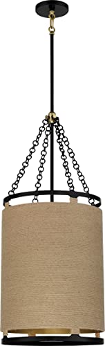 Minka-Lavery 3864-726 Windward Passage Four Light Pendant, Coal And Soft Brass Alternate Image.jpg