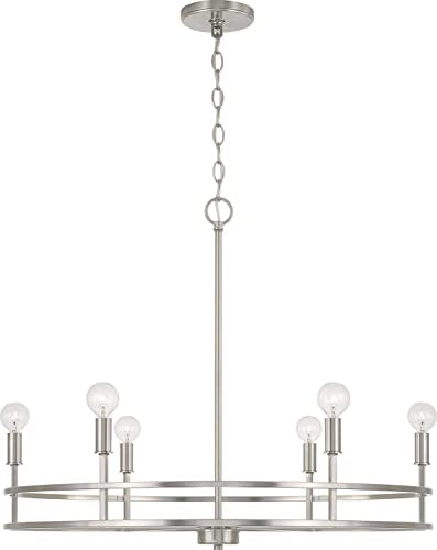 Capital Lighting 448761BN Fuller Six Light Chandelier, Brushed Nickel Alternate Image 4.jpg