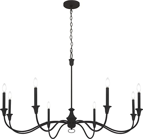 Minka-Lavery 6258-076 Halifax County Eight Light Chandelier, Textured Black Alternate Image.jpg