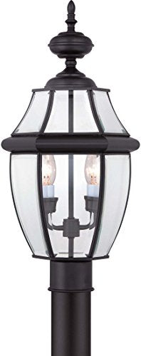 Quoizel NY9042K Newbury Two Light Outdoor Post Mount, Mystic Black Alternate Image.jpg