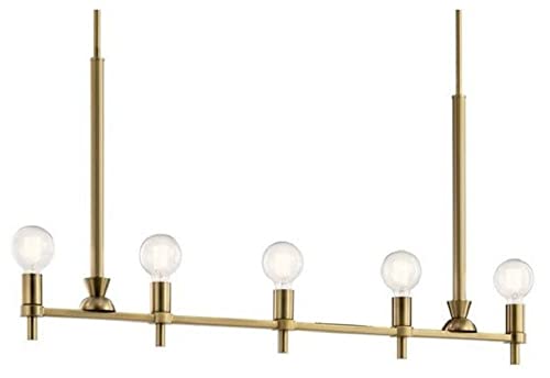 Kichler 52425BNB Torvee Five Light Linear Chandelier, Brushed Natural Brass Alternate Image 4.jpg