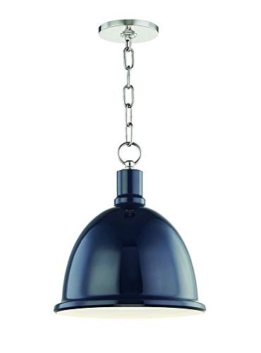 Mitzi H238701S-PN/NVY Blair One Light Pendant, Polished Nickel/Navy Alternate Image.jpg