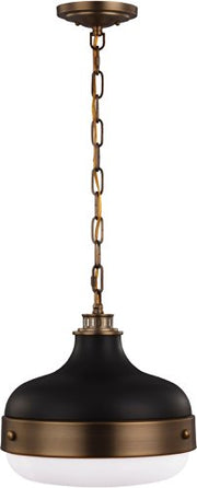 Generation Lighting P1283DAB/MB Cadence Two Light Pendant, Dark Antique Brass / Matte Black Alternate Image.jpg
