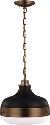 Generation Lighting P1283DAB/MB Cadence Two Light Pendant, Dark Antique Brass / Matte Black Alternate Image.jpg