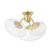 Hudson Valley KBS1471603-AGB Opera Three Light Flush Mount, Aged Brass Alternate Image.jpg