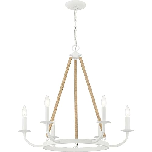 Minka-Lavery 2126-655 Lanton Six Light Chandelier, Sand White Alternate Image.jpg