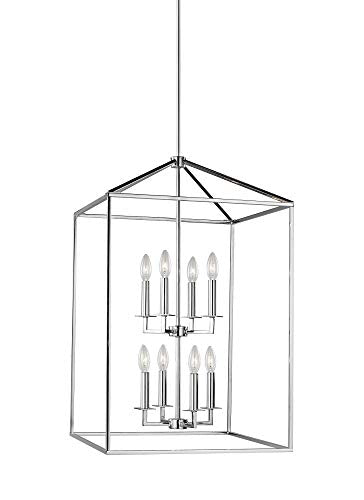 Generation Lighting 5115008-05 Perryton Eight Light Hall / Foyer Pendant, Chrome Alternate Image.jpg
