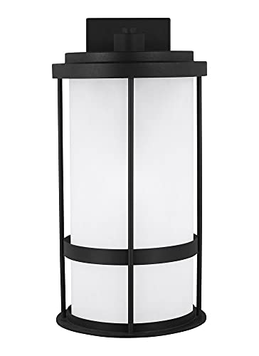 Generation Lighting 8790901DEN3-12 Wilburn One Light Outdoor Wall Lantern, Black Alternate Image.jpg