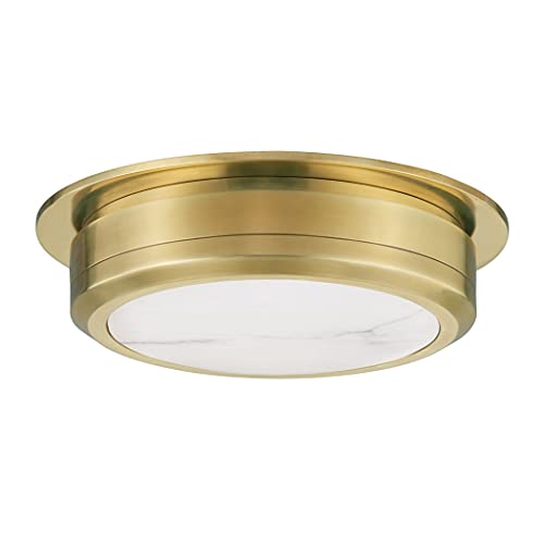 Hudson Valley 8014-AGB Greenport LED Flush Mount, Aged Brass Alternate Image.jpg