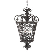 Quoizel FQ1920MK01 Fort Quinn Four Light Outdoor Hanging Lantern, Marcado Black Main Image.jpg